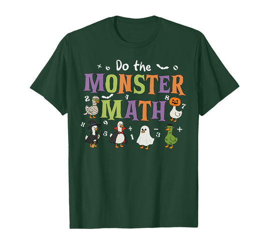 Do The Monster Math Funny Duck Halloween Teachers Students T-Shirt