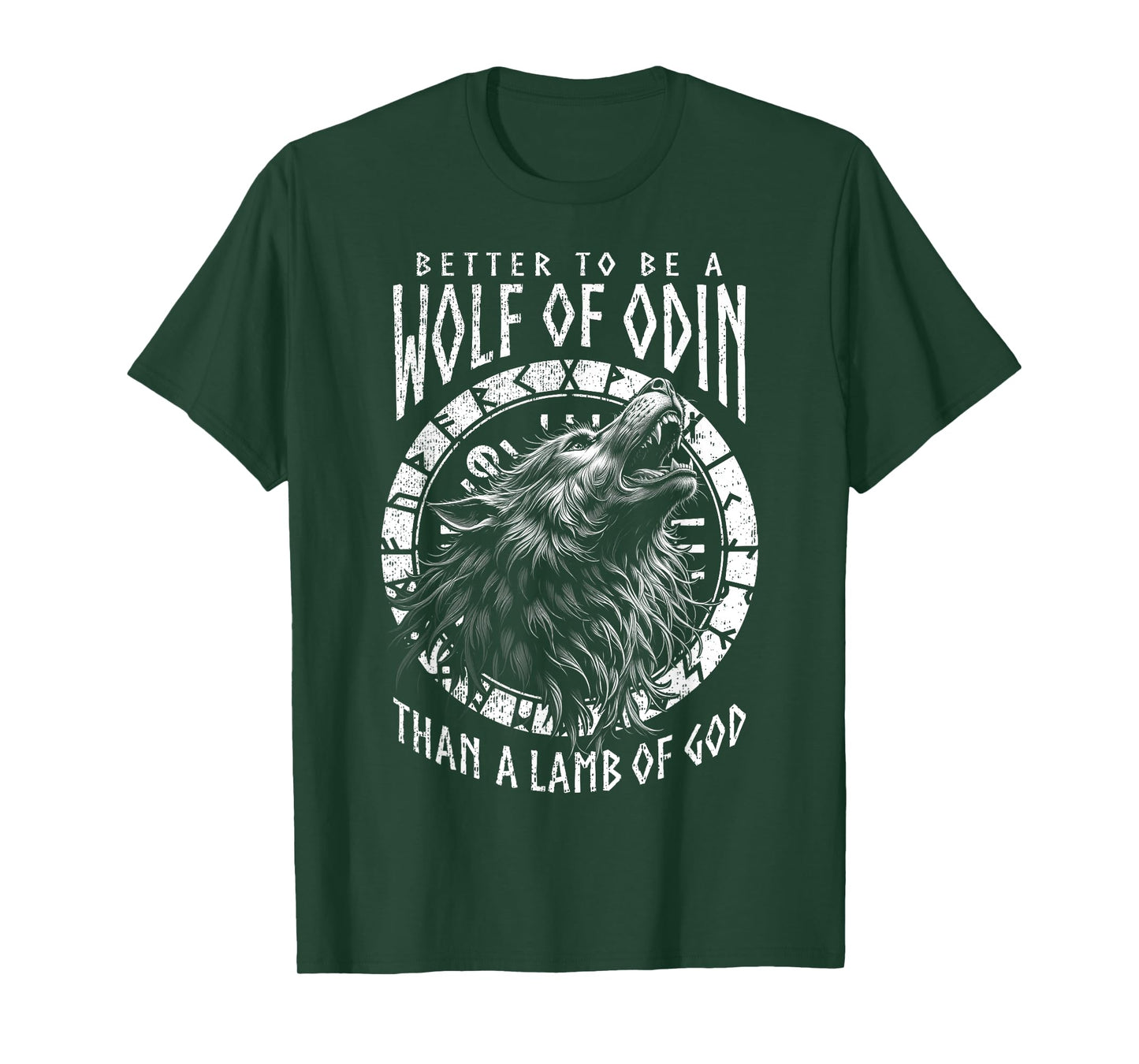 Wolf Of Odin Lamb Of God Viking Norse Mythology Compass T-Shirt