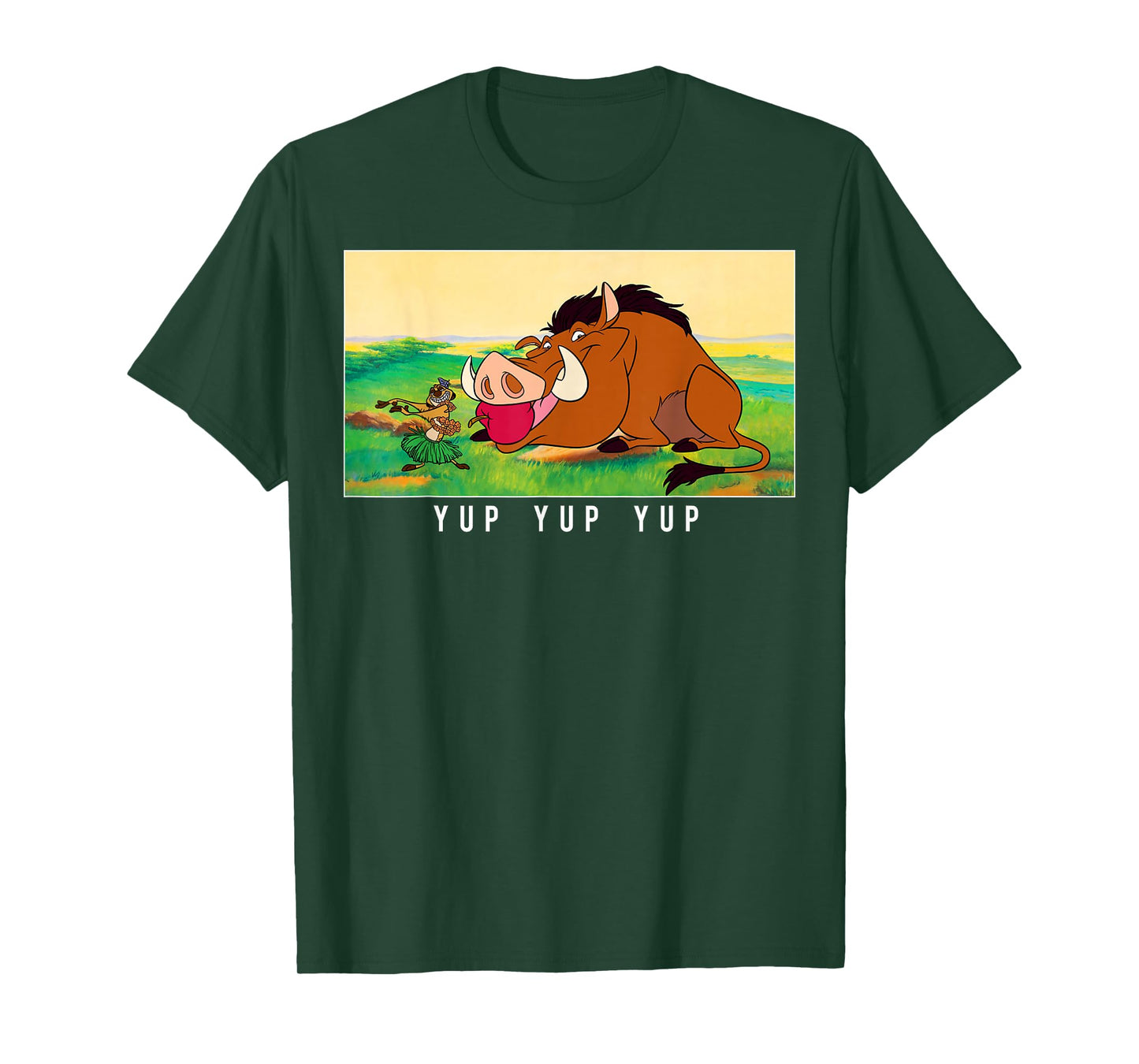 Disney Lion King Pumbaa Apple in Mouth Poster T-Shirt