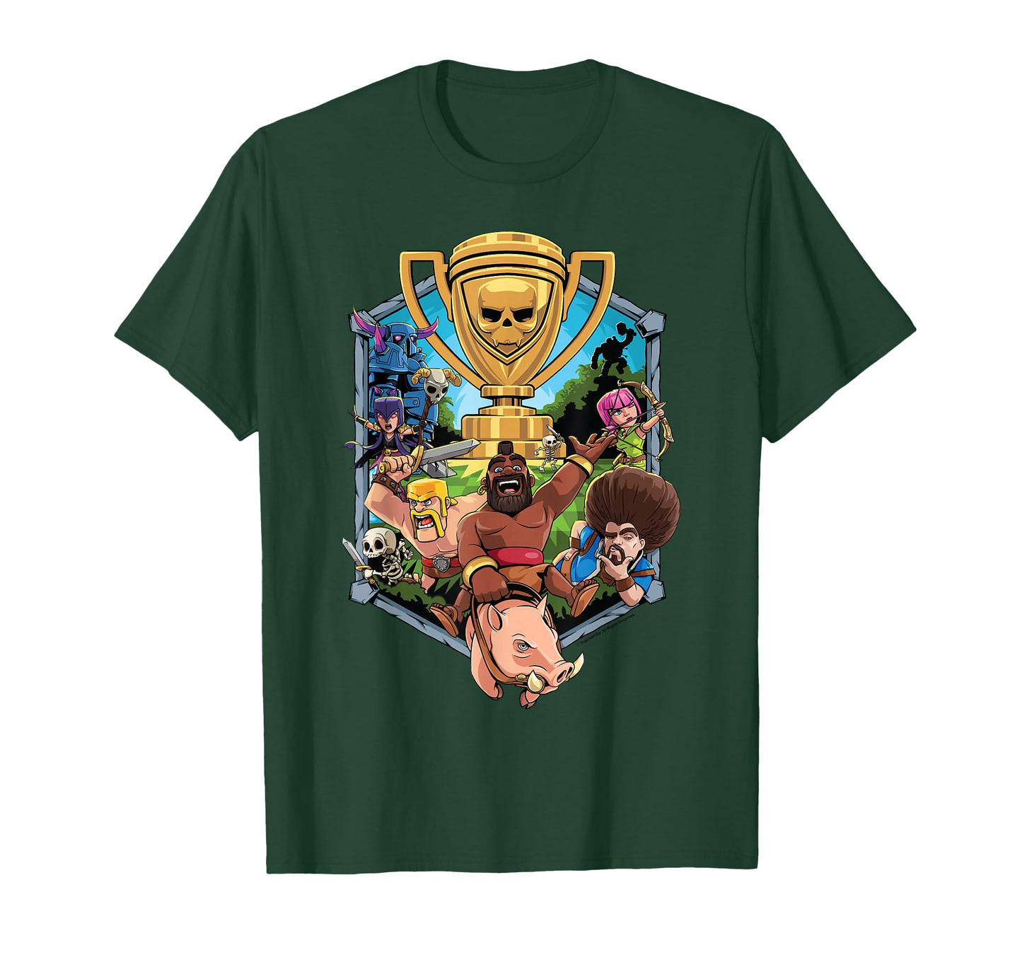 Clash of Clans Characters Mashup Trophy Logo T-Shirt