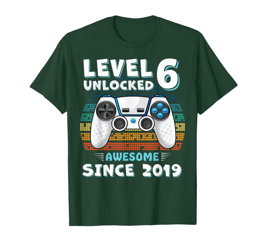 6 Year Old BDay Decorations Son Boy 6yr 2020 6th Birthday T-Shirt