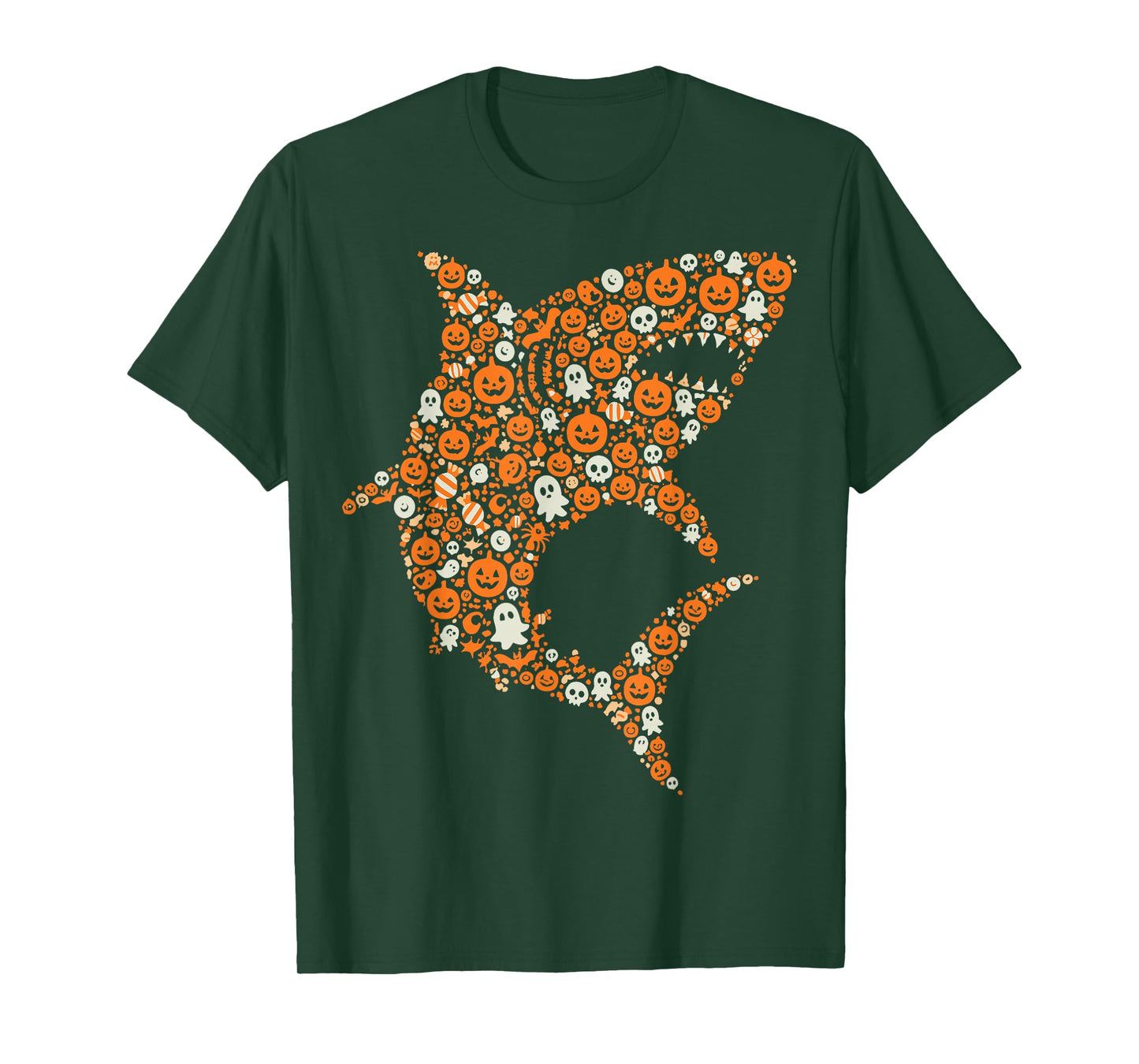 Halloween Sharks Lover Pumpkin Ghost Shark T-Shirt