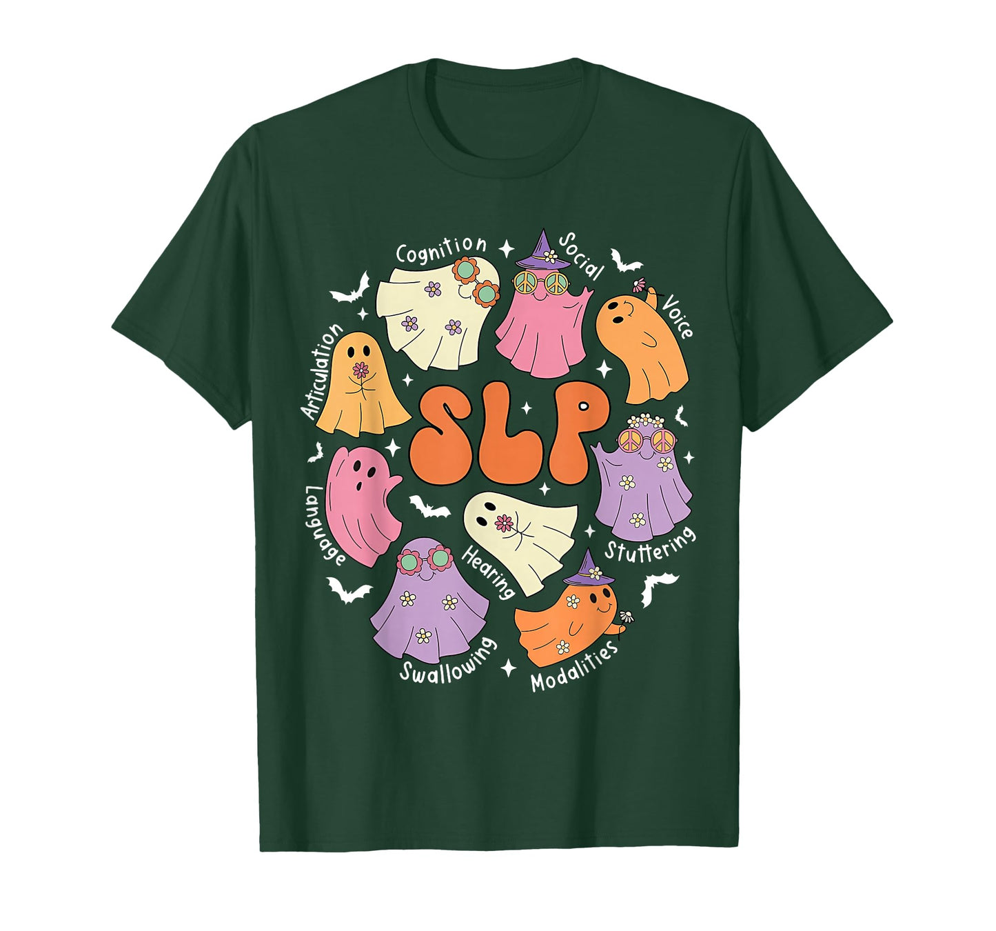 Speech Therapy Halloween Ghost Speech Language Pathologist T-Shirt