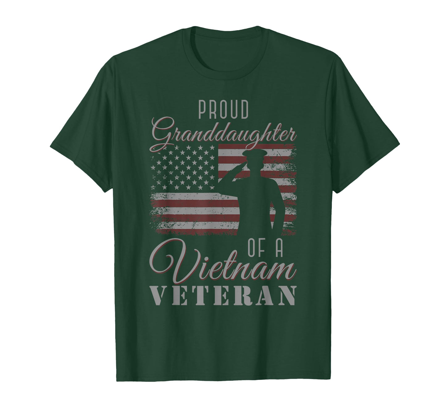 USA Flag Soldier Proud Granddaughter of A Vietnam Veteran T-Shirt
