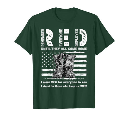 Until They Come Home US Flag Patriotic Red Friday Military T-Shirt