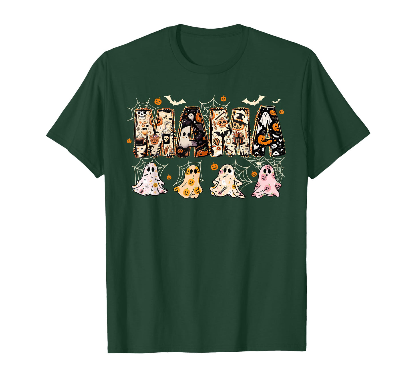Retro Mama Halloween Mom Life Ghost Halloween T-Shirt