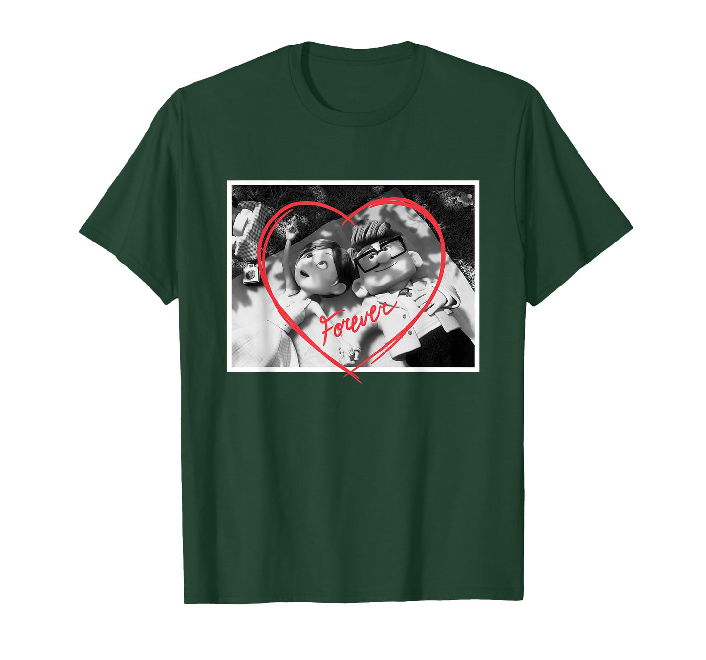 Disney Pixar UP Carl and Ellie Forever Heart T-Shirt