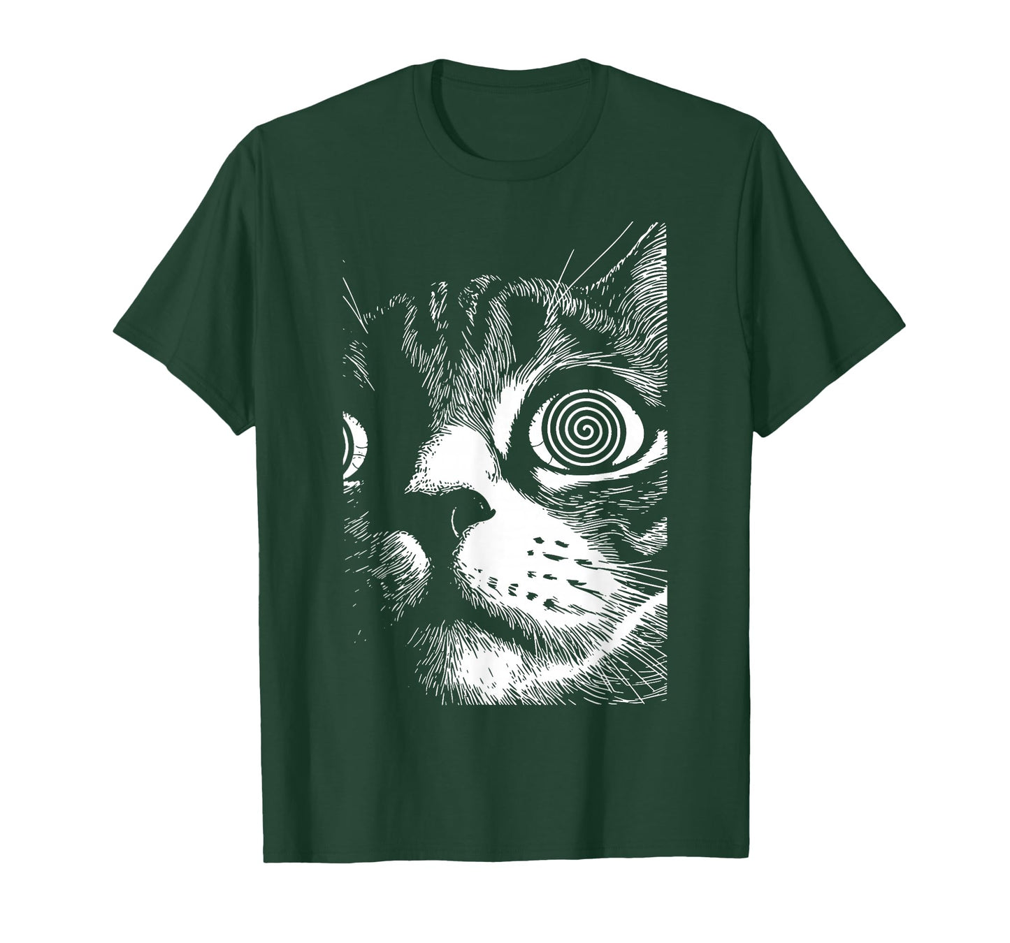 Psychedelic Cat Dark Aesthetic Crust Punk Grunge Cat Lover T-Shirt