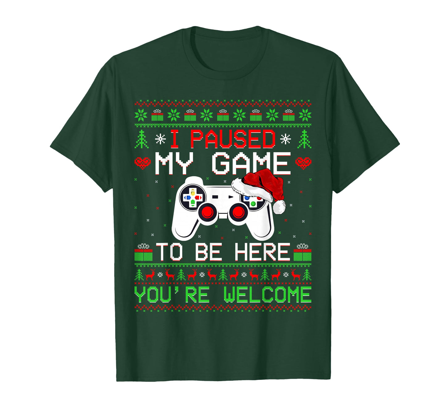 Video Game Christmas Ugly Sweater Funny Gamer Gaming Xmas T-Shirt