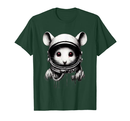 Lost in Space Astronaut Mice Graphic Tee T-Shirt