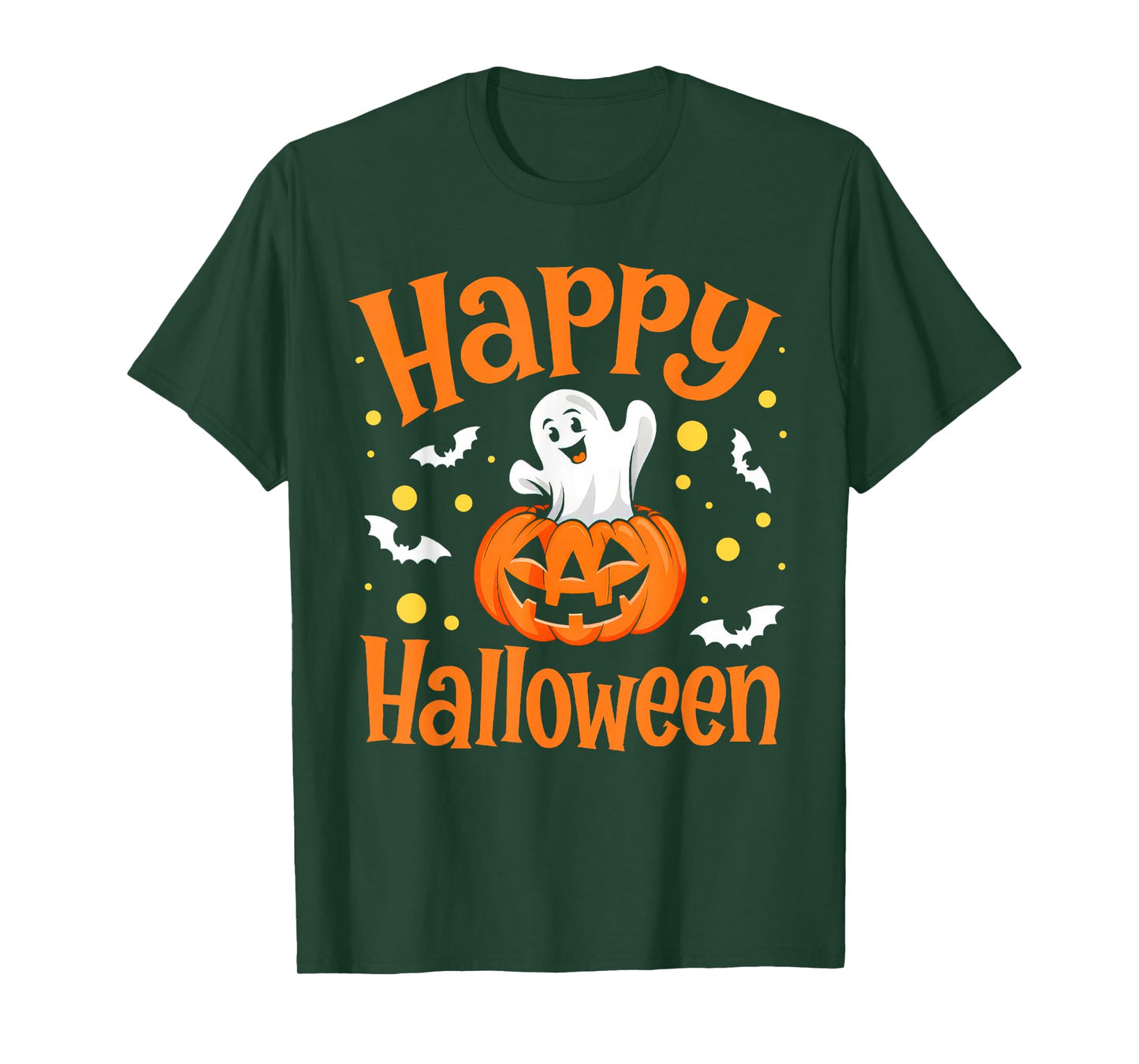 Happy Halloween Cute Ghost Pumpkin Spooky Matching Family T-Shirt