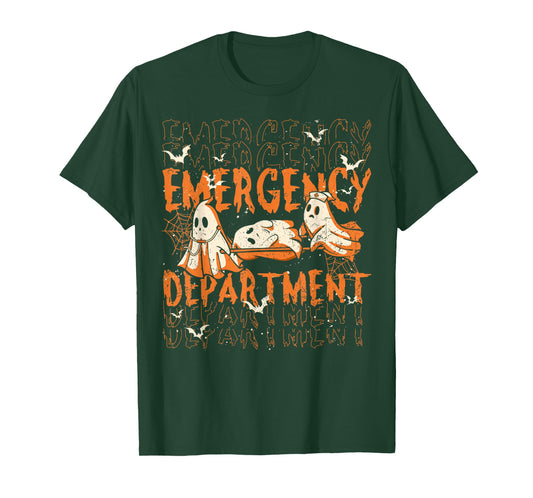 ER Nurse Emergency Department Halloween Spooky Season T-Shirt