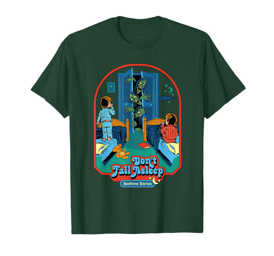 Steven Rhodes Don't Fall Asleep Stories Retro Dark Humor T-Shirt