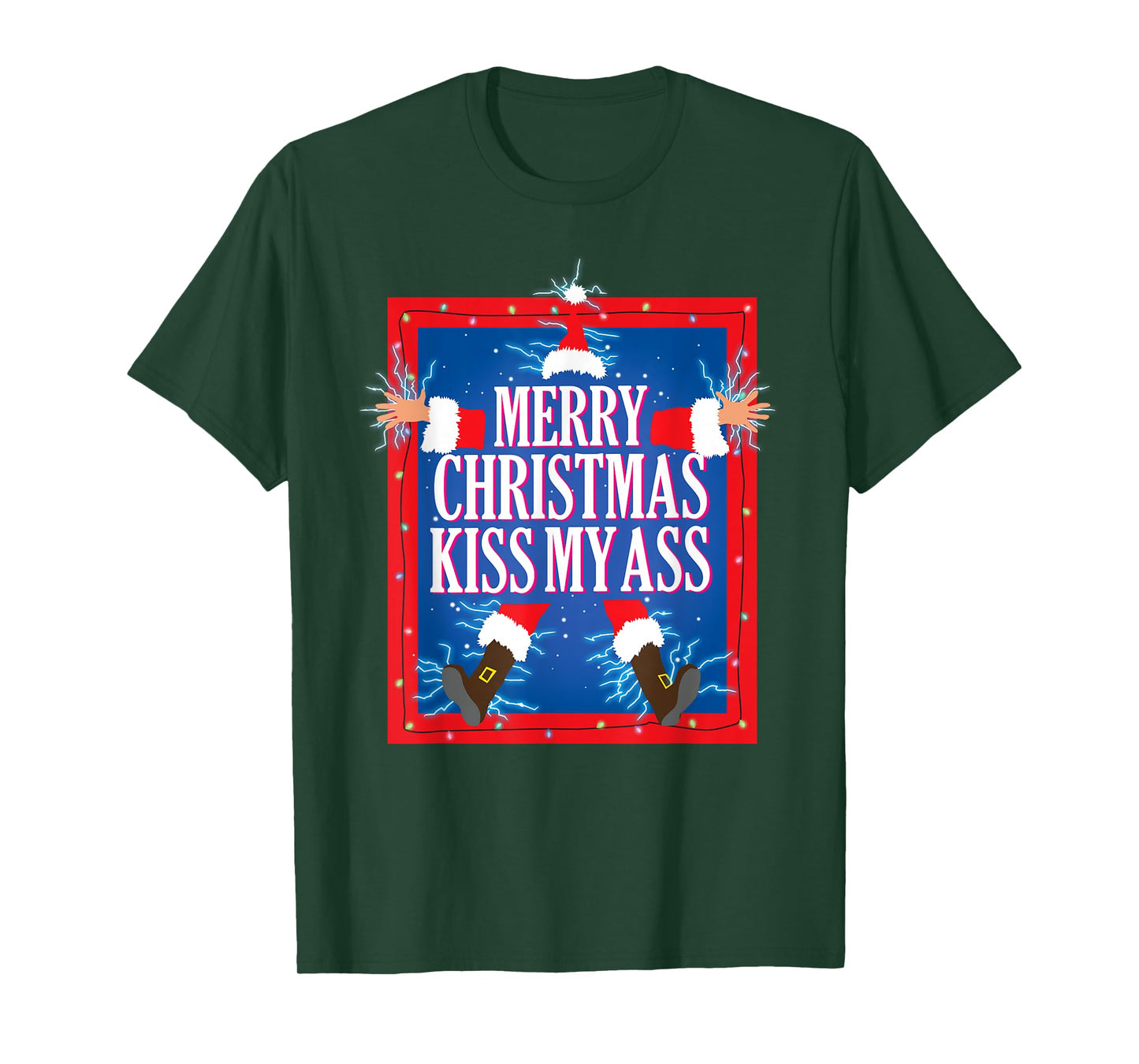 Merry Christmas Kiss My Ass Funny Christmas Vacation Movie T-Shirt