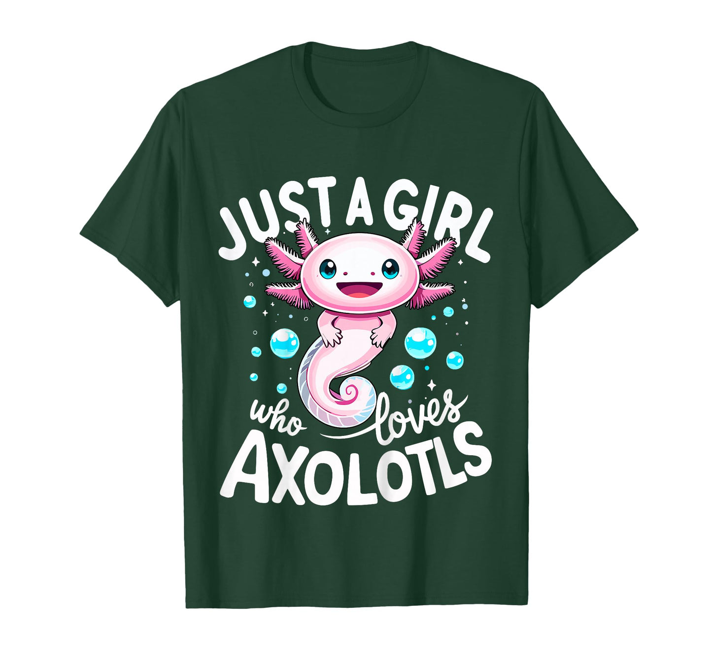 Kids Axolotl Cute Just A Girl Who Loves Axolotls T-Shirt
