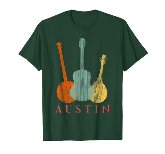 Austin Texas - Distressed Music T-Shirt Small