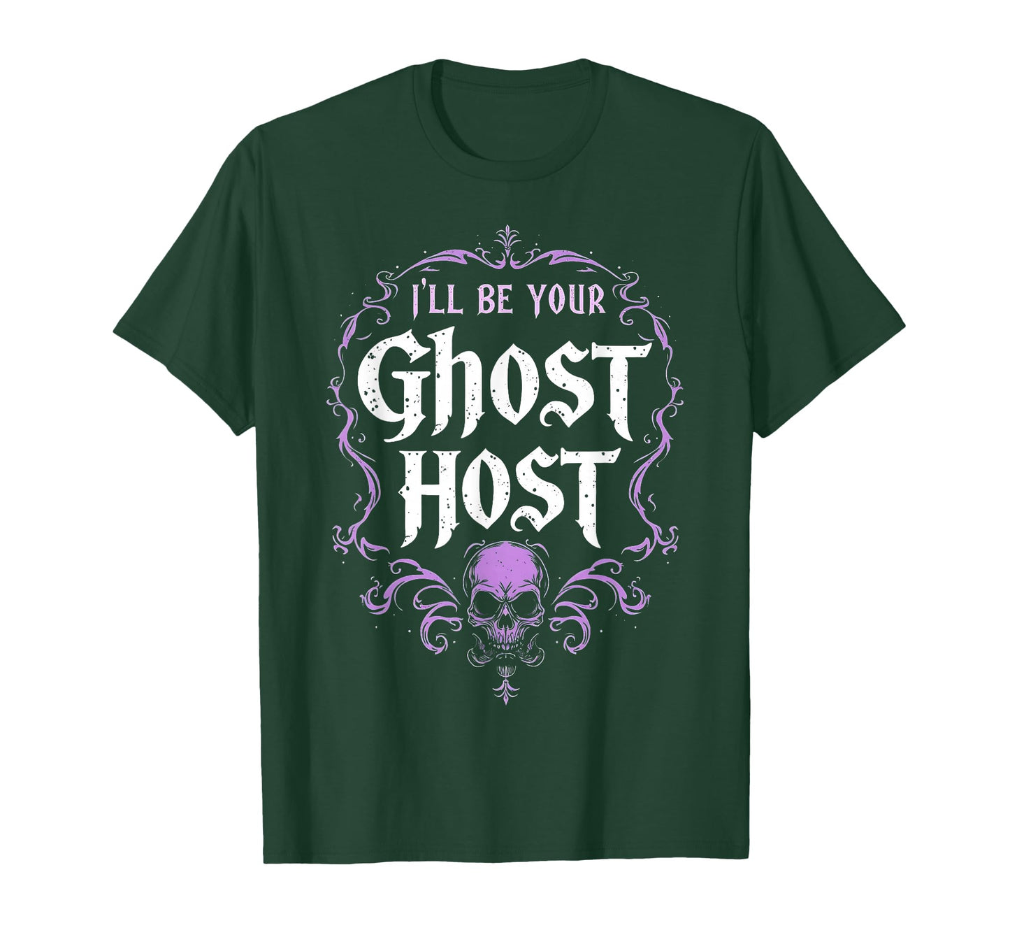 I’ll Be Your Ghost Host Dark Haunted Skull Halloween Vibe T-Shirt
