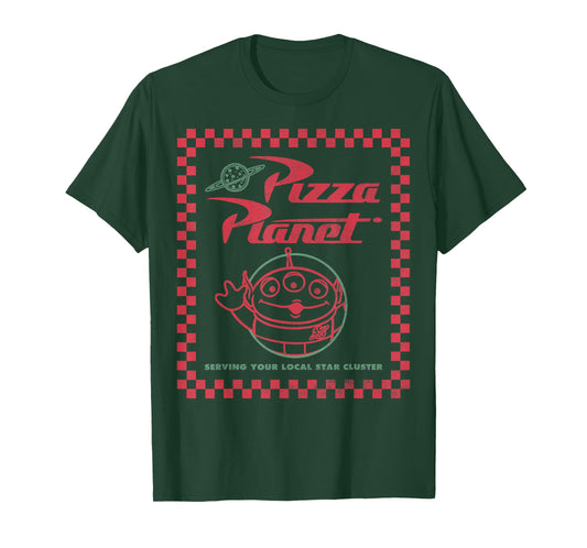 Disney Pixar Toy Story Alien Pizza Planet Box Art T-Shirt