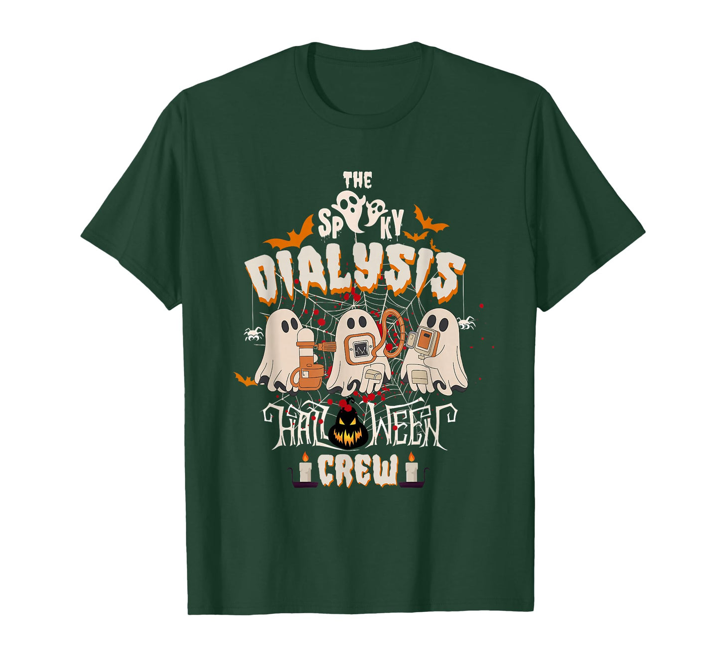 Dialysis Technician Spooky Dialysis Halloween Crew Dialysis T-Shirt