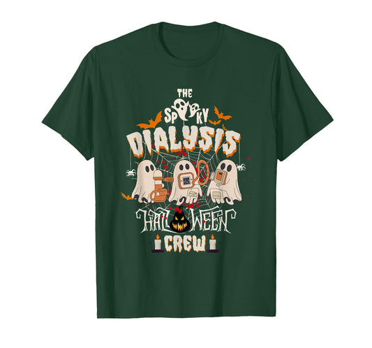 Dialysis Technician Spooky Dialysis Halloween Crew Dialysis T-Shirt