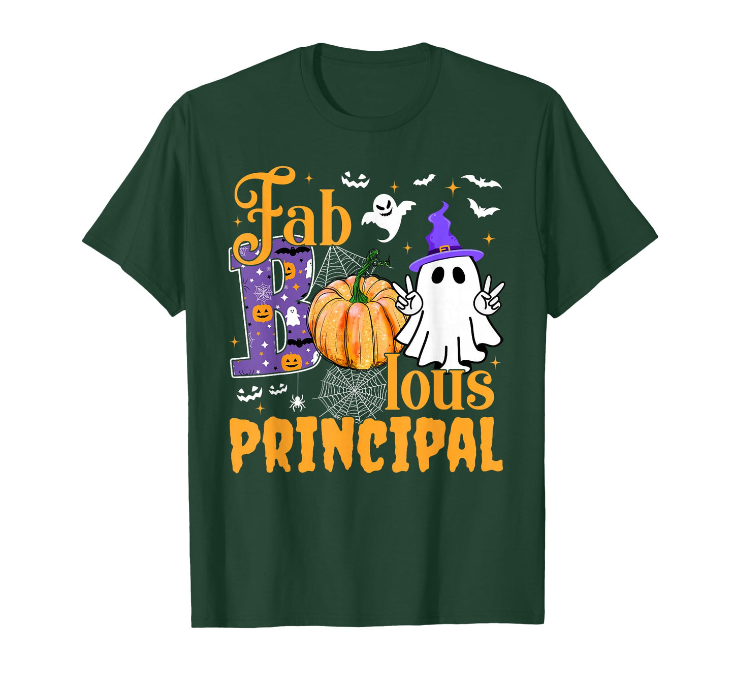 Funny Ghost Witch Faboolous Principal Halloween Costume T-Shirt