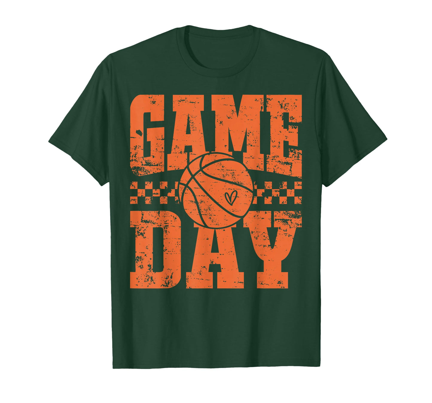 Retro Basketball Game Day Distressed Basketball Mom Boys Men T-Shirt