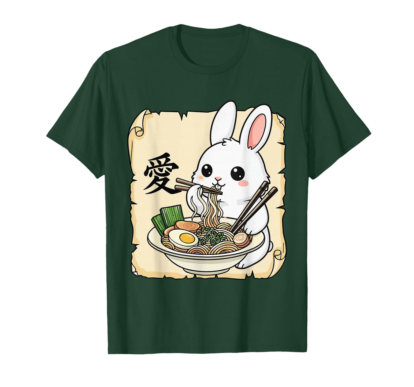 Funny Bunny Ramen Kawaii Anime Japanese Graphic Women Men T-Shirt