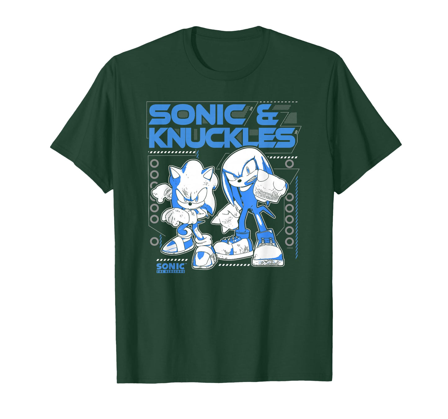 Sonic The Hedgehog Sonic & Knuckles Teamup Distressed T-Shirt