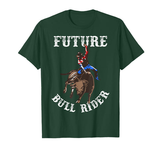 Rodeo Future Bull Rider Bull Riding Mechanical Boys Kids T-Shirt Small