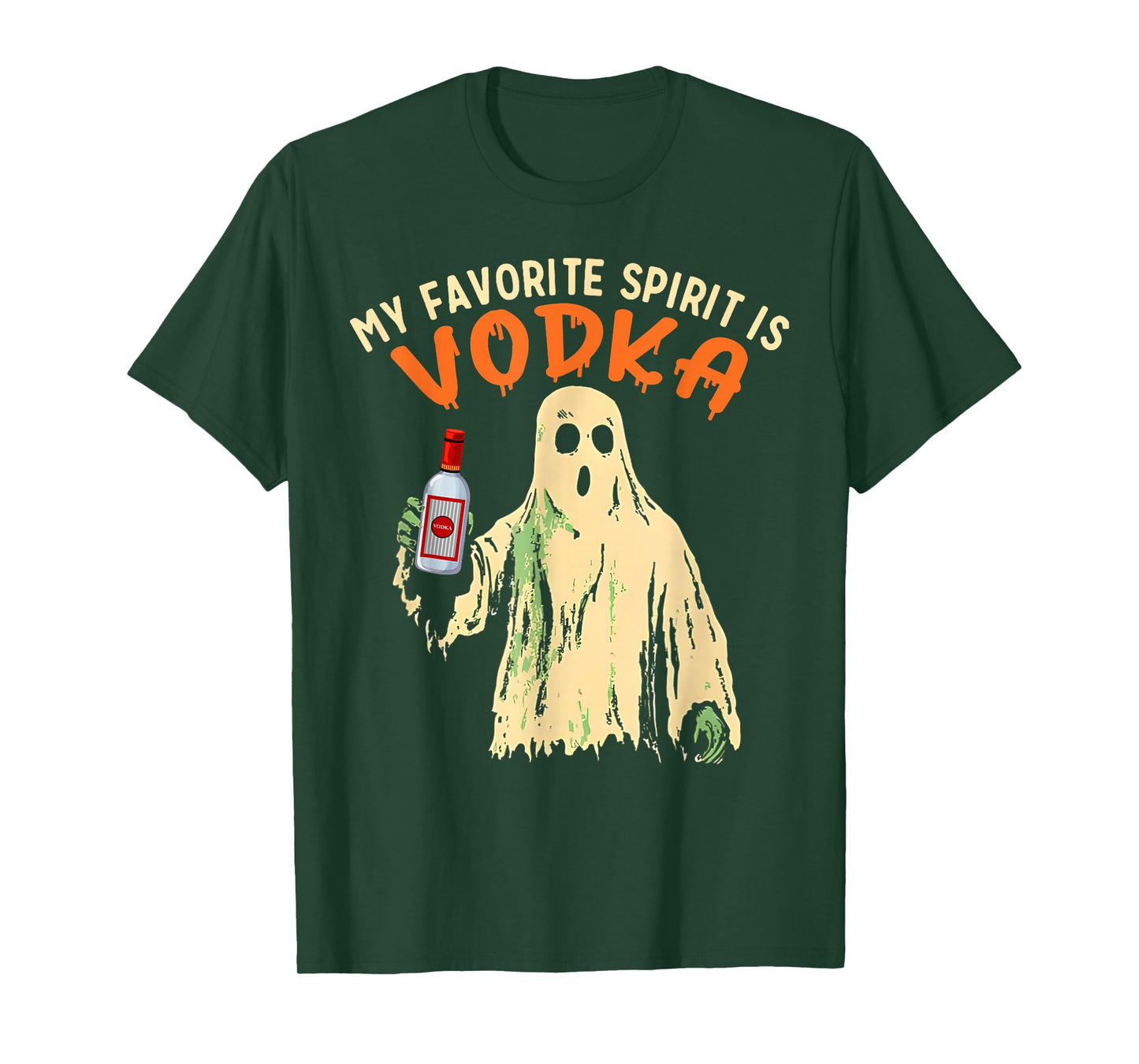My Favorite Spirit is Vodka Funny Halloween Party Adult T-Shirt