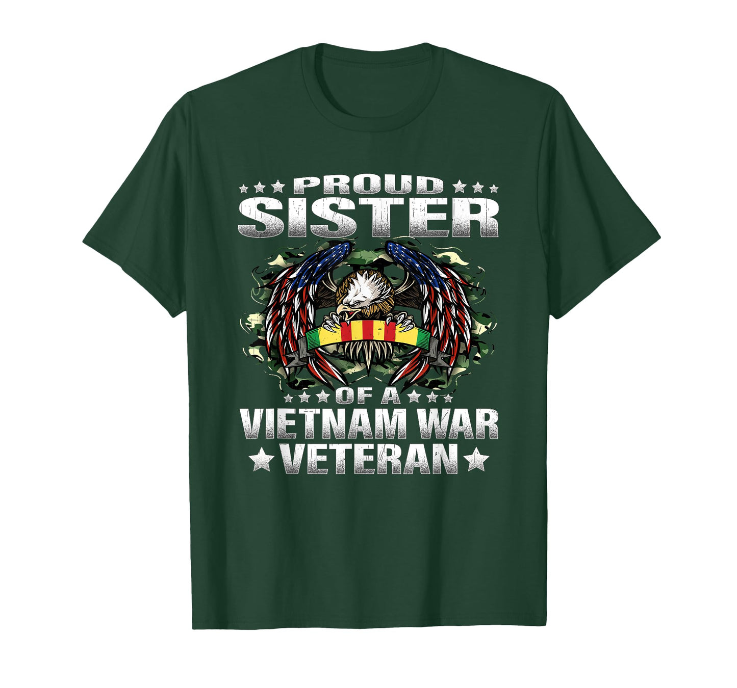 Proud Sister Of A Vietnam Veteran Military Vets Sibling Gift T-Shirt