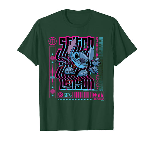 Disney Lilo & Stitch Techno Trance The Night Away 2002 T-Shirt