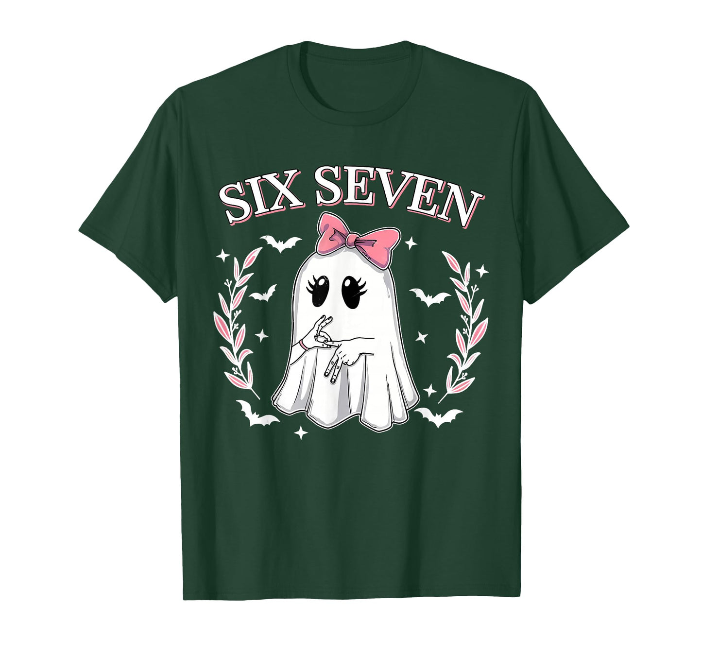 Six Seven 67 Meme Funny Ghost Halloween 6 7 Couple Matching T-Shirt