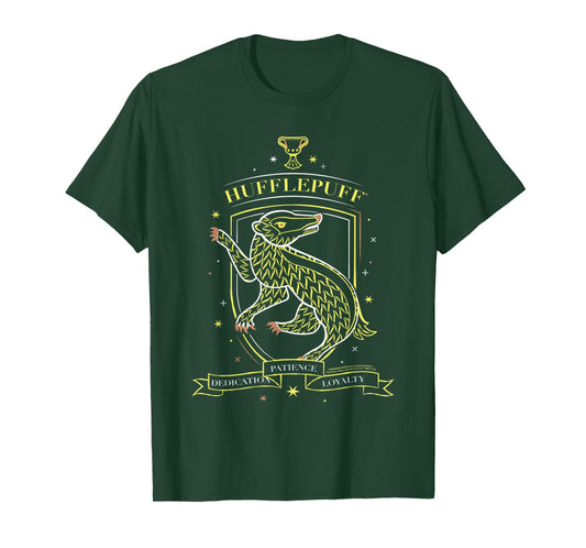 Harry Potter Hand Drawn Hufflepuff Shield T-Shirt
