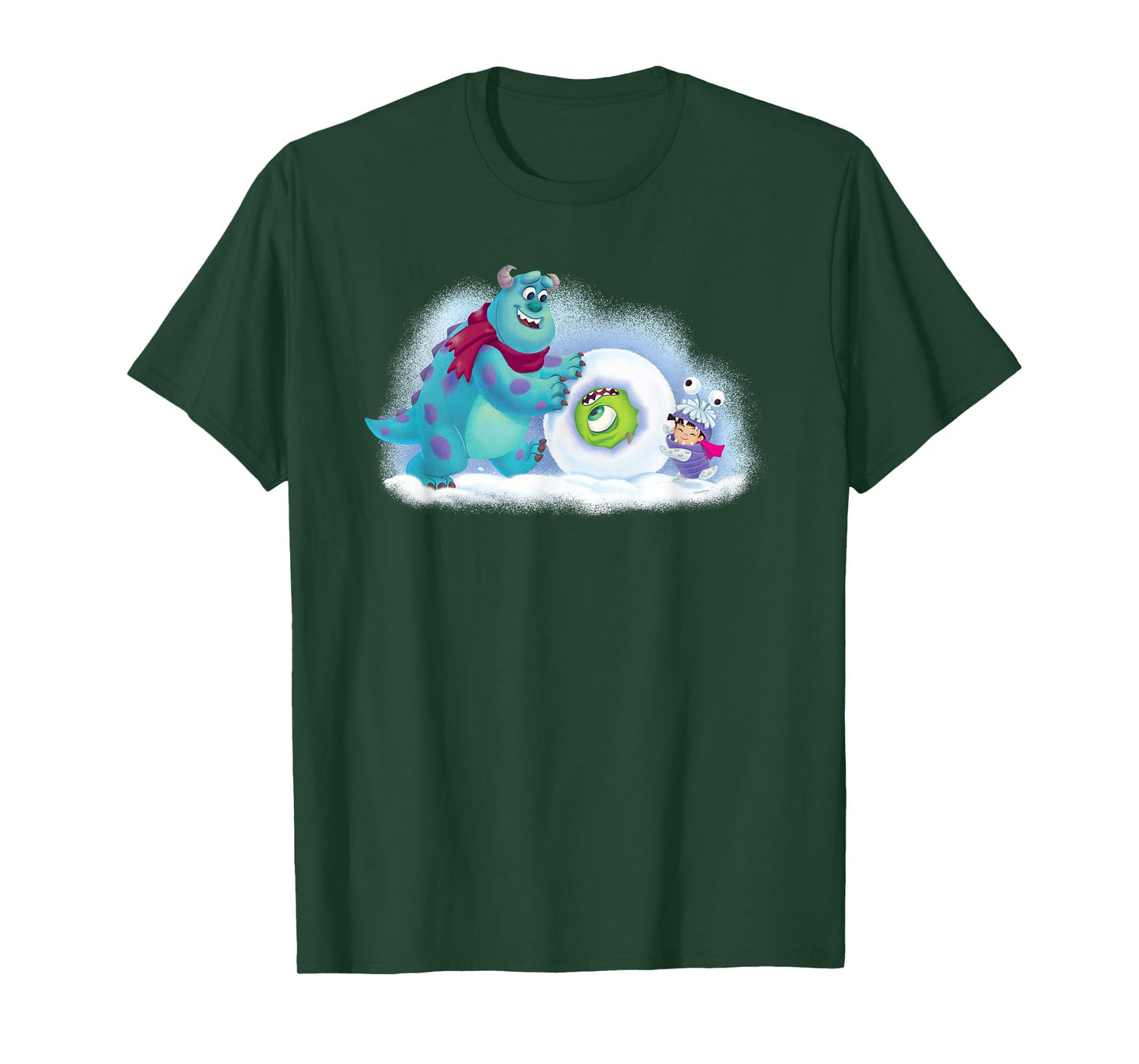PIXAR Monsters Inc. Mike, Sully & Boo Holiday Snowball T-Shirt