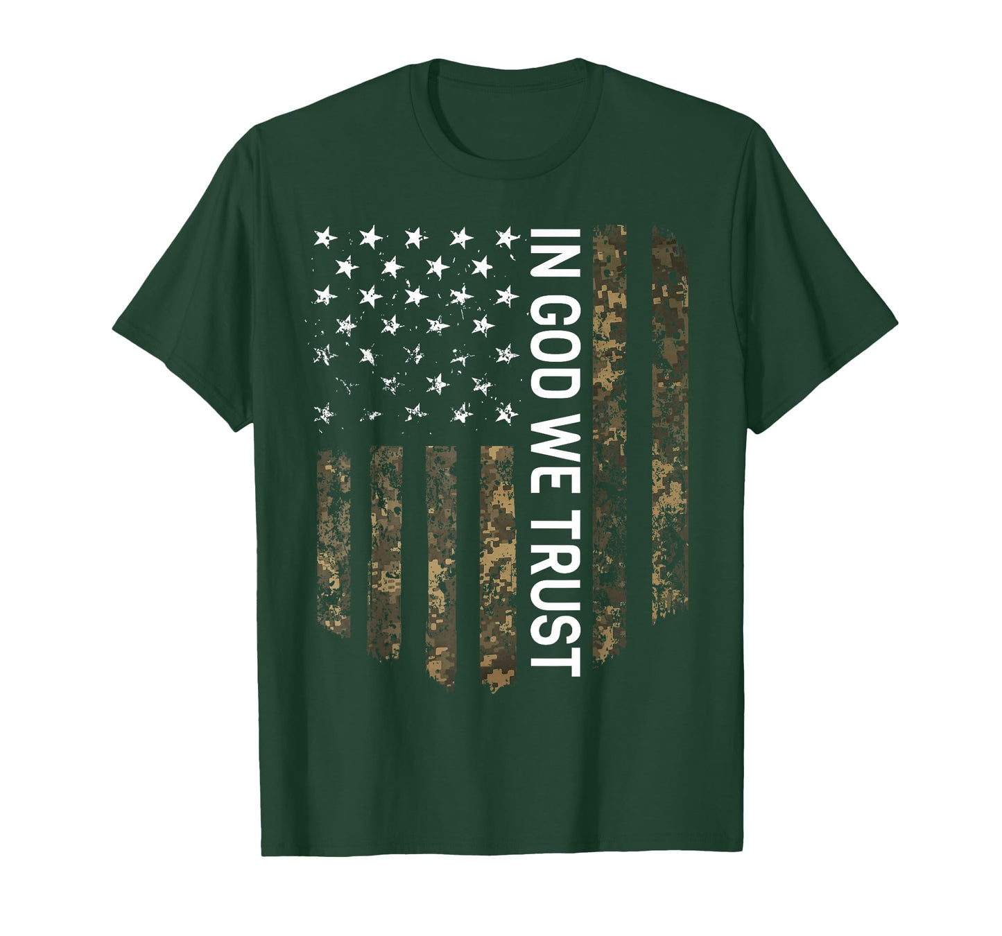 Patriotic American Flag Camo In God We Trust USA Patriot T-Shirt