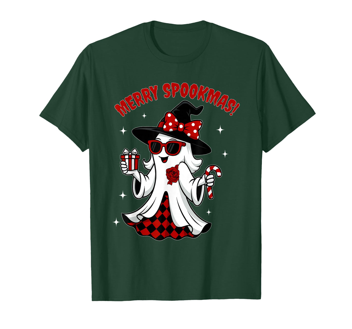Merry Spookmas Funny Christmas Ghost T-Shirt