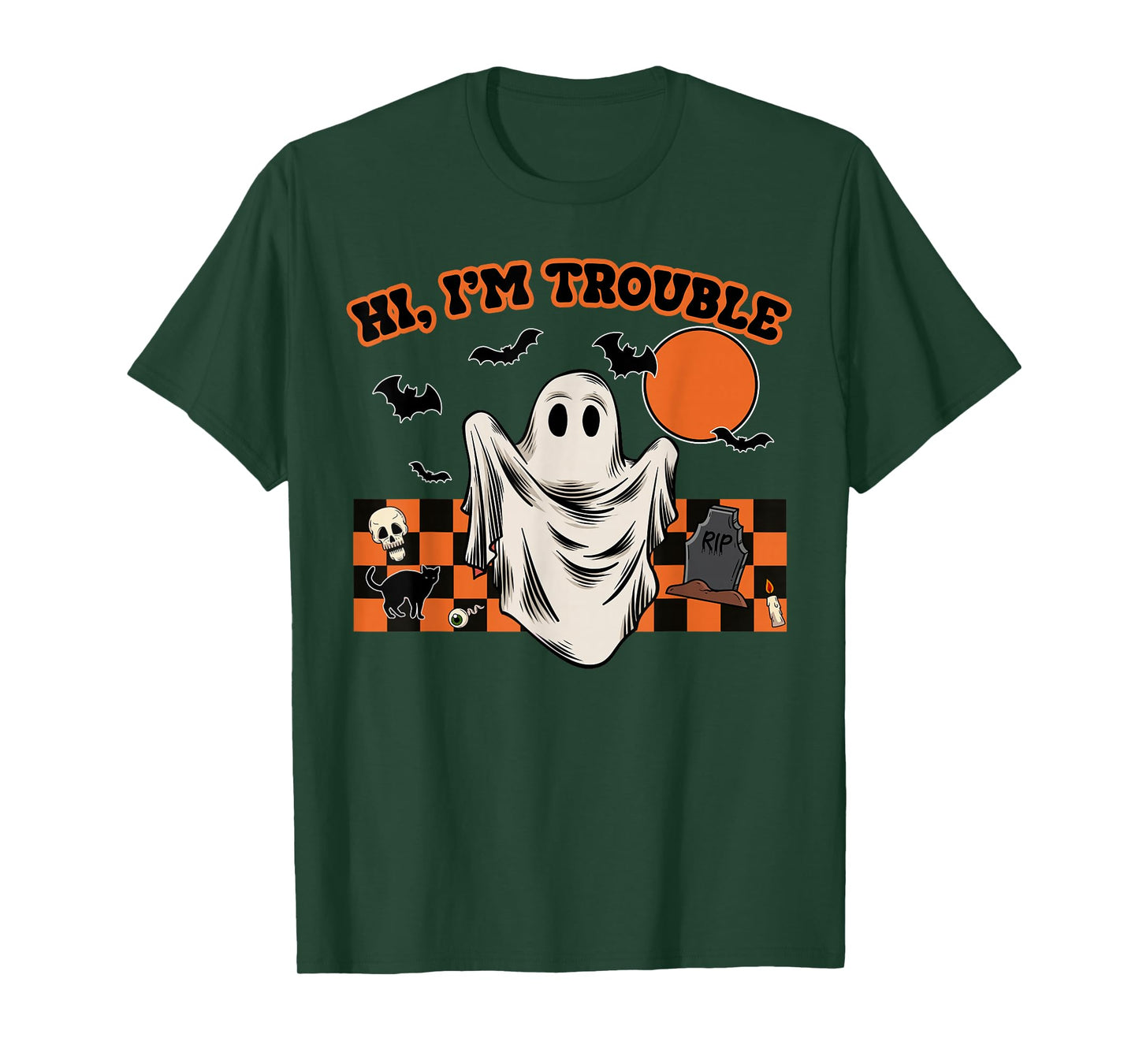 Hi, I'm Trouble Funny Couples Halloween Costume Him Her T-Shirt