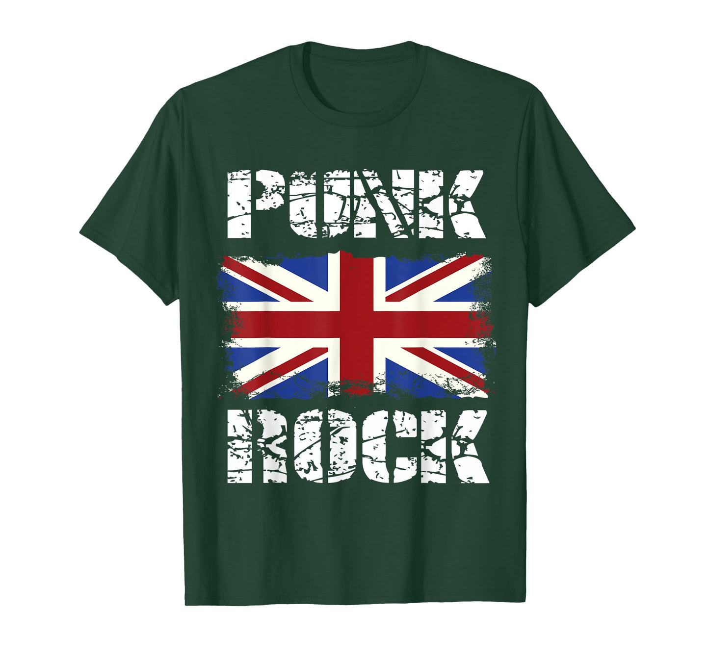 Punk Rock T-Shirt Vintage UK Flag Concert Music British Tee T-Shirt
