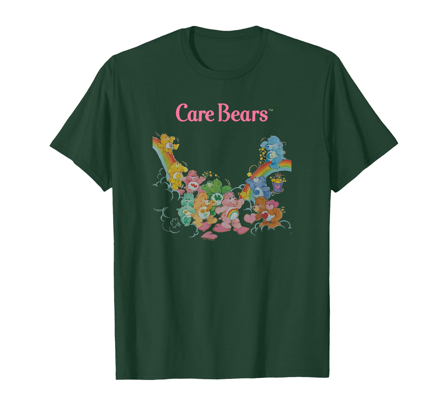 Care Bears Vintage Classic Rainbow Group Heart Poster T-Shirt