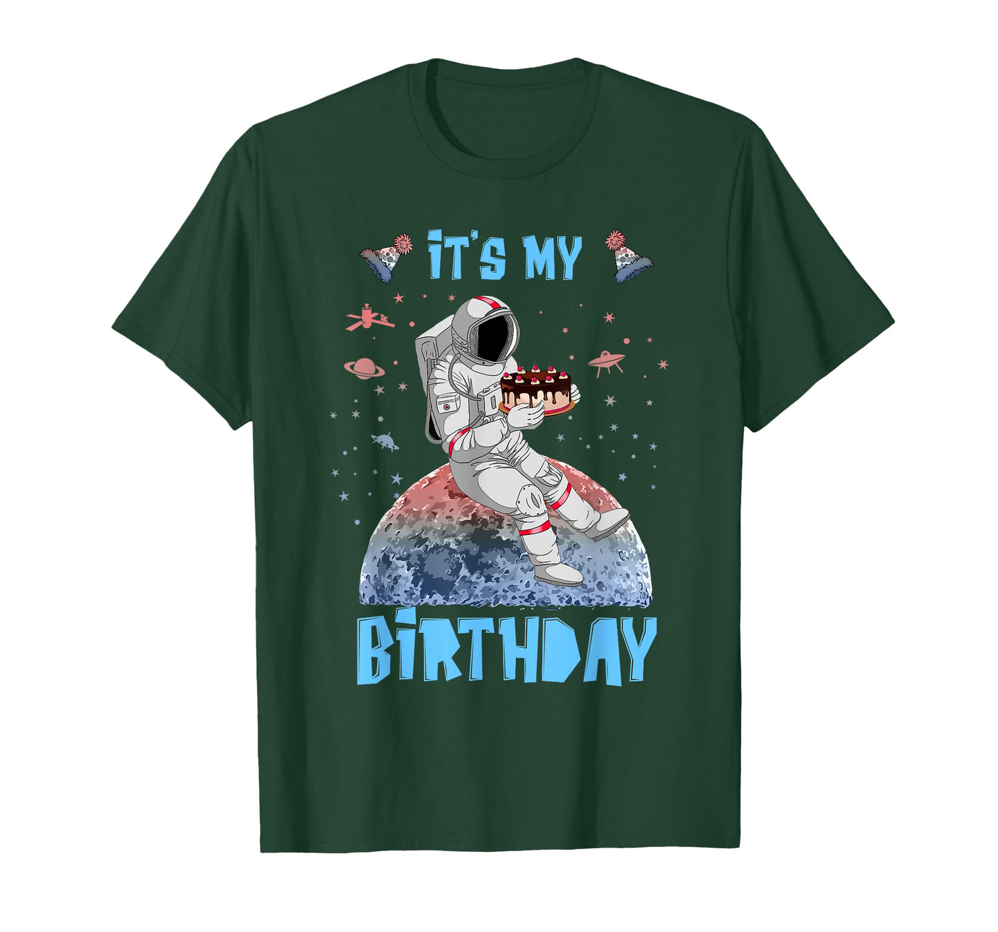 It's My Birthday Astronaut Youth Kids Outer Space Lovers T-Shirt