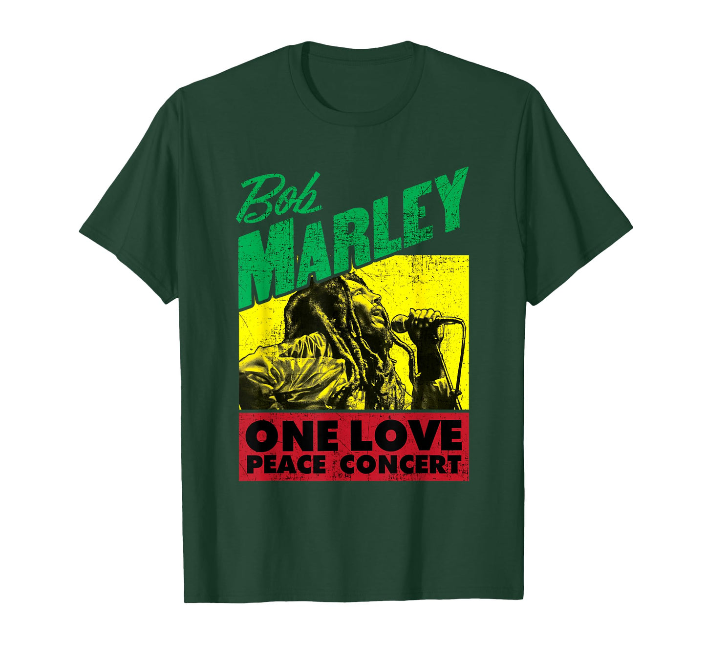 Official Bob Marley One Love Peace Concert T-Shirt