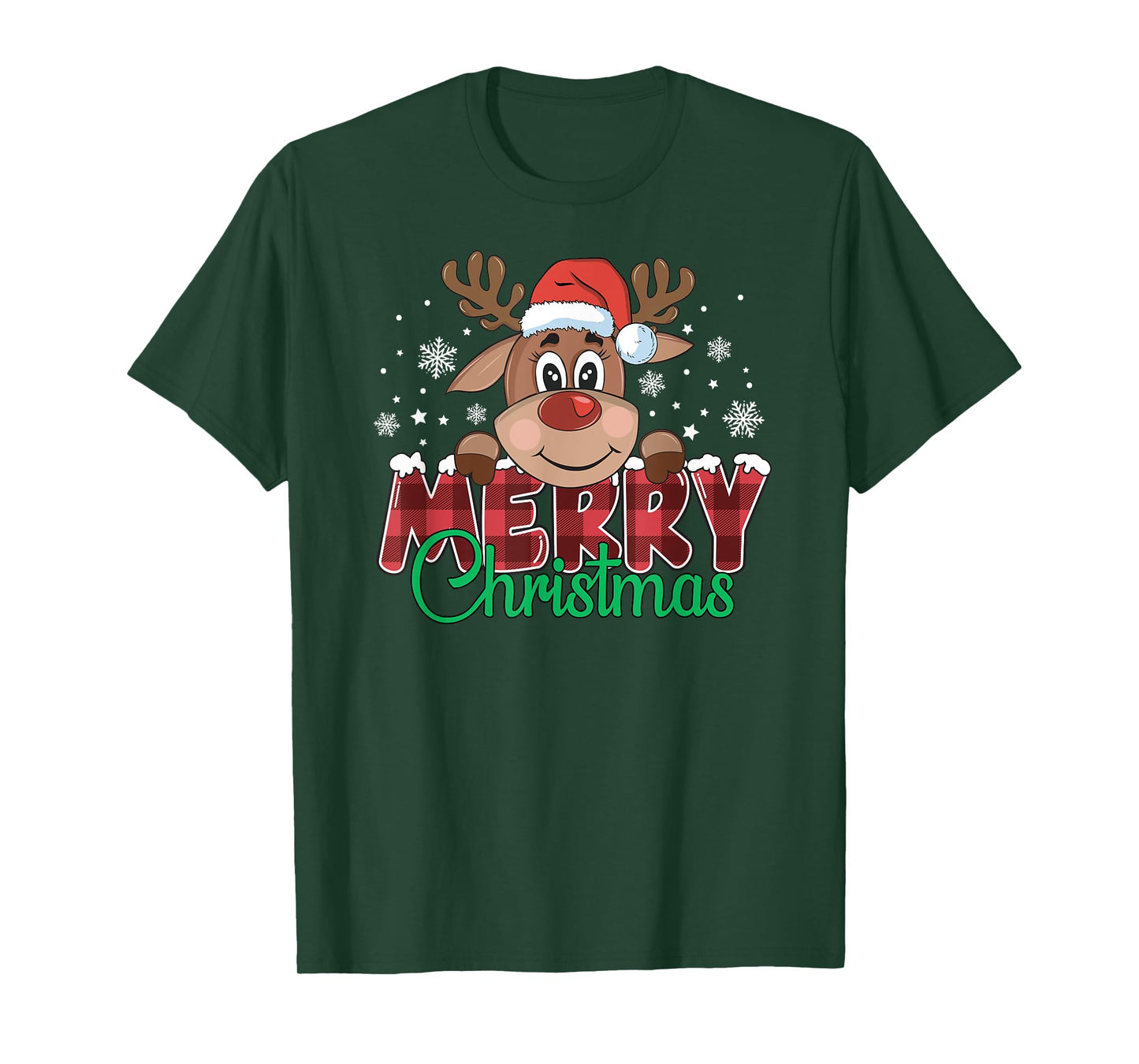 Merry Christmas Reindeer Xmas Family Men Women T-Shirt