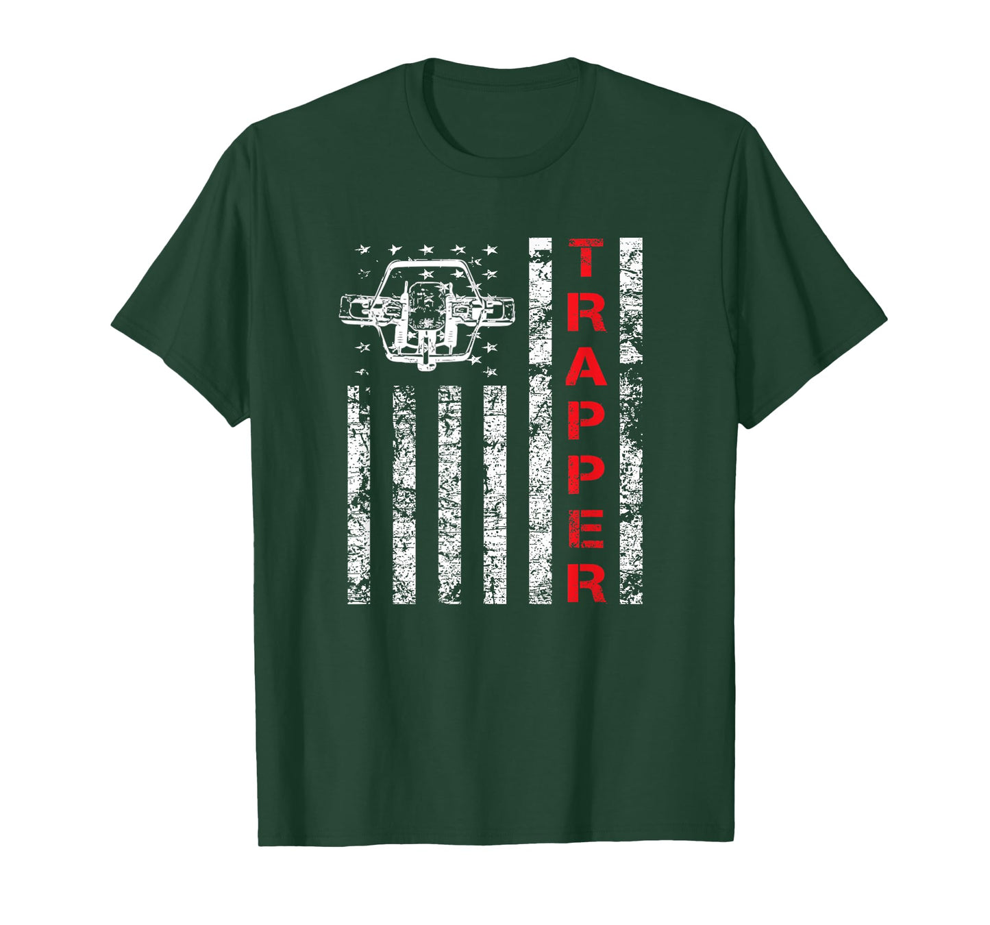 Trapping T-Shirt with an American Flag and a Coyote Trap T-Shirt