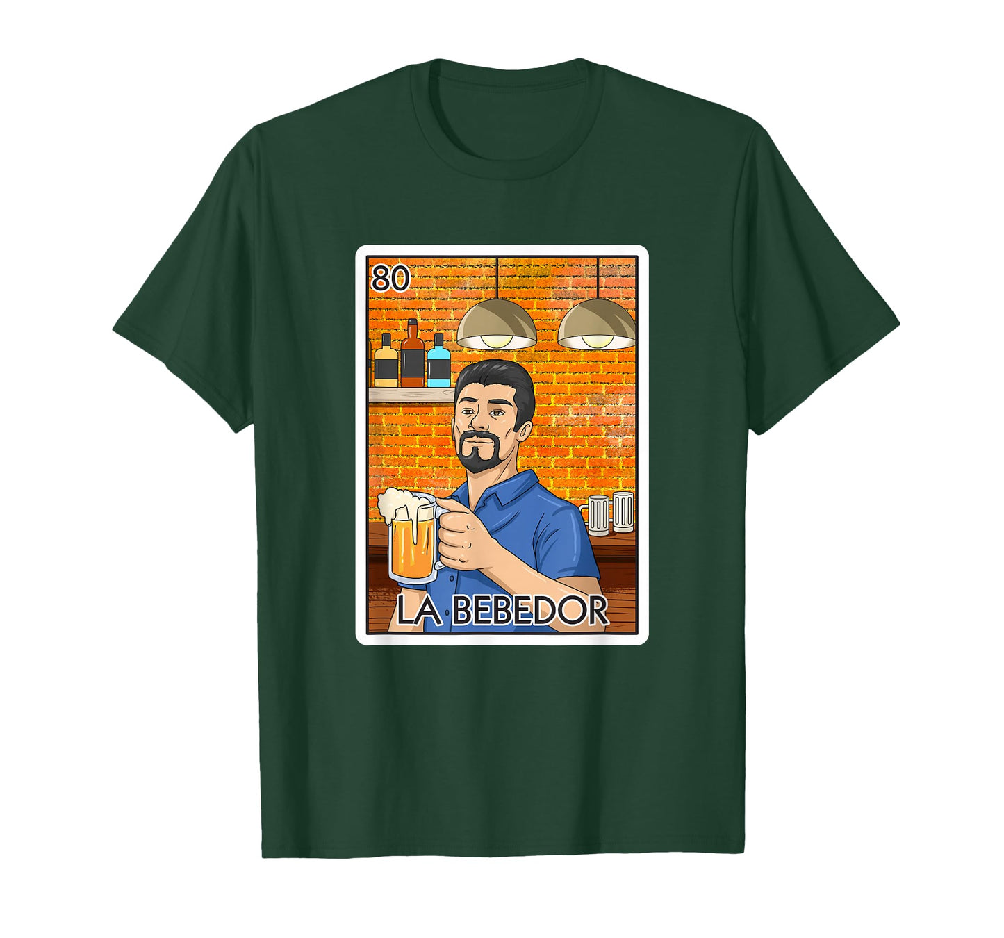 La Bebedor Gift The Man Drinker Card Mexican Lottery T-Shirt