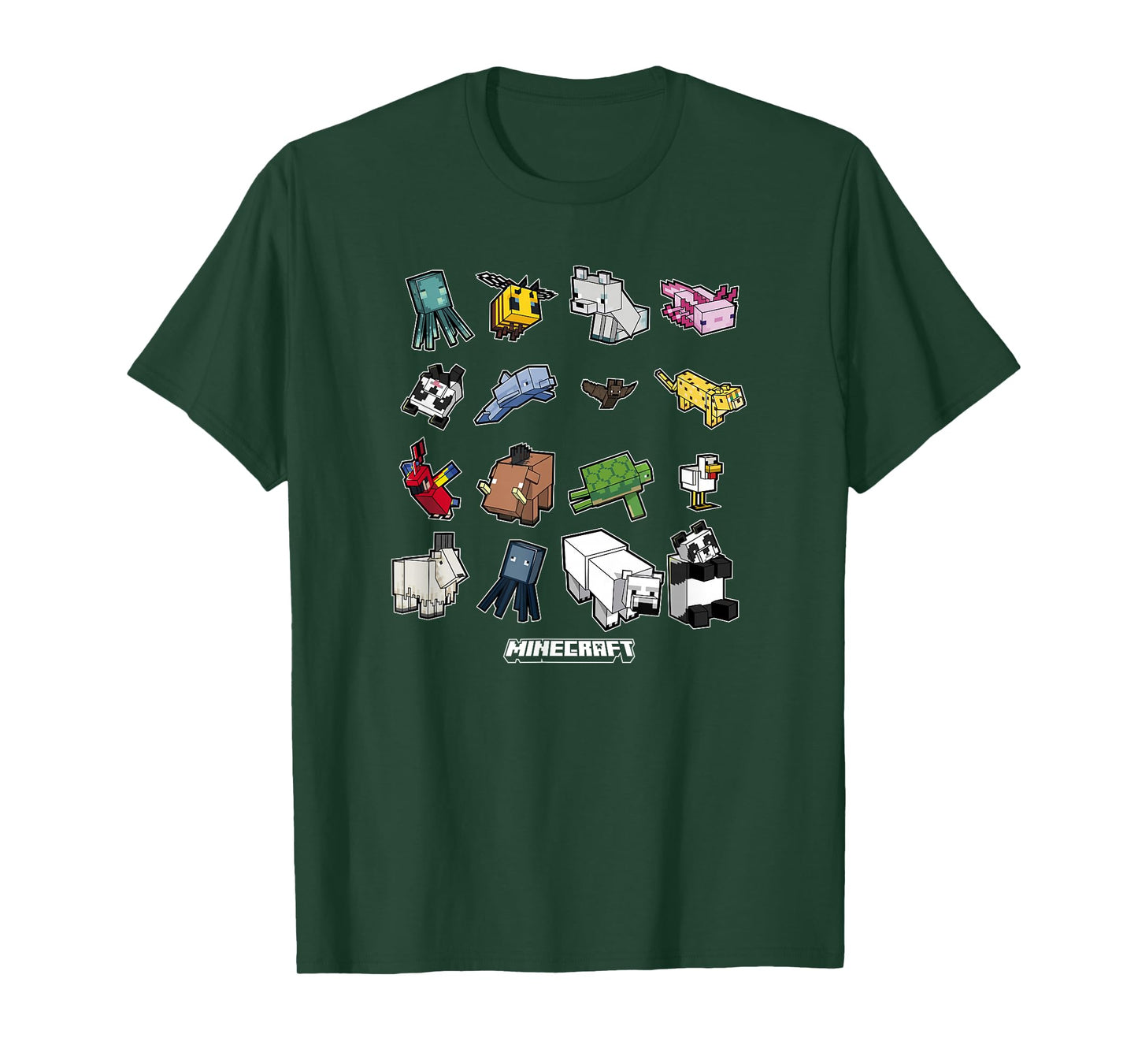 Minecraft Animal Mobs Poster T-Shirt