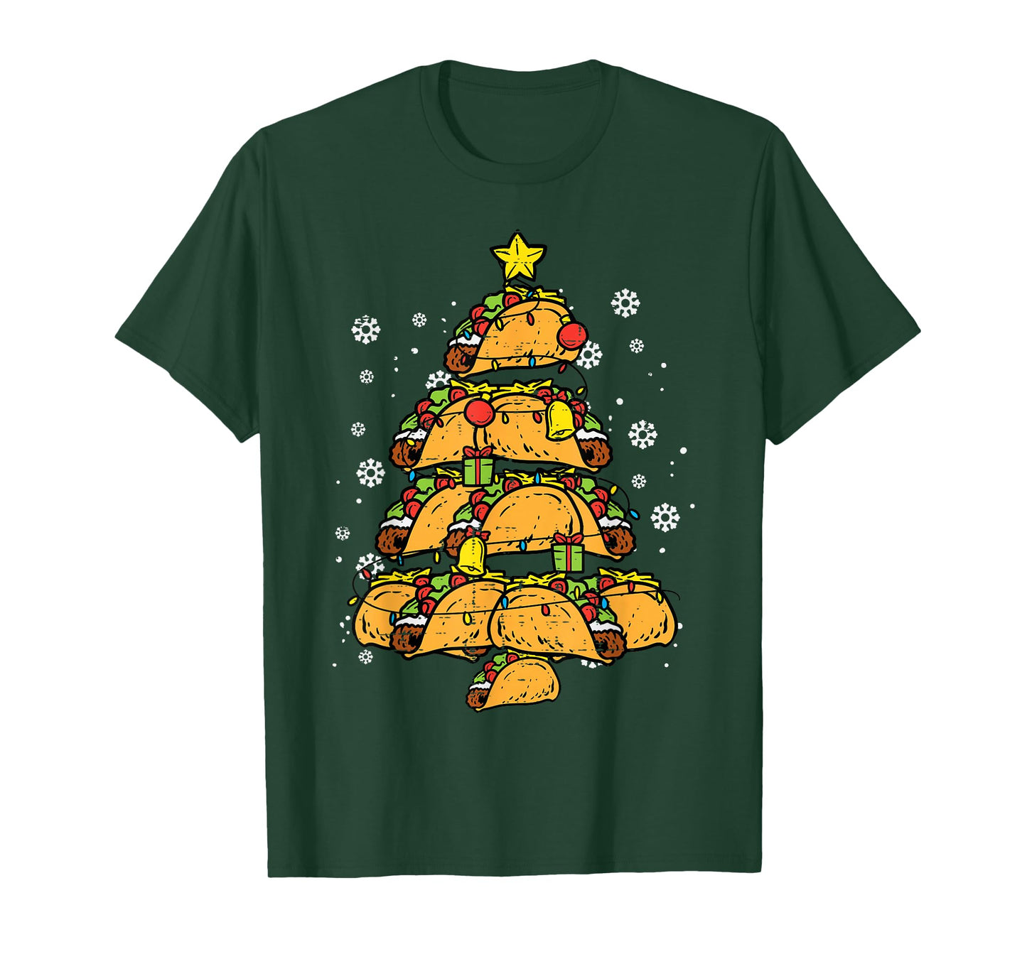 Taco Christmas Tree Xmas Mexican Food T-Shirt