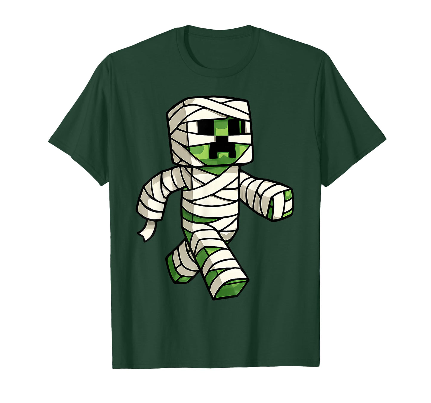 Funny Halloween Game Pixel Kids Boy Men Spooky Mummy Gamer T-Shirt