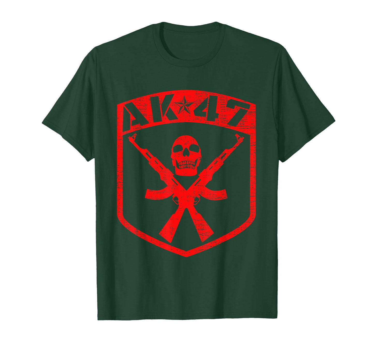 Kalashnikov Skull AK-47 Assault Rifle Gun T-Shirt