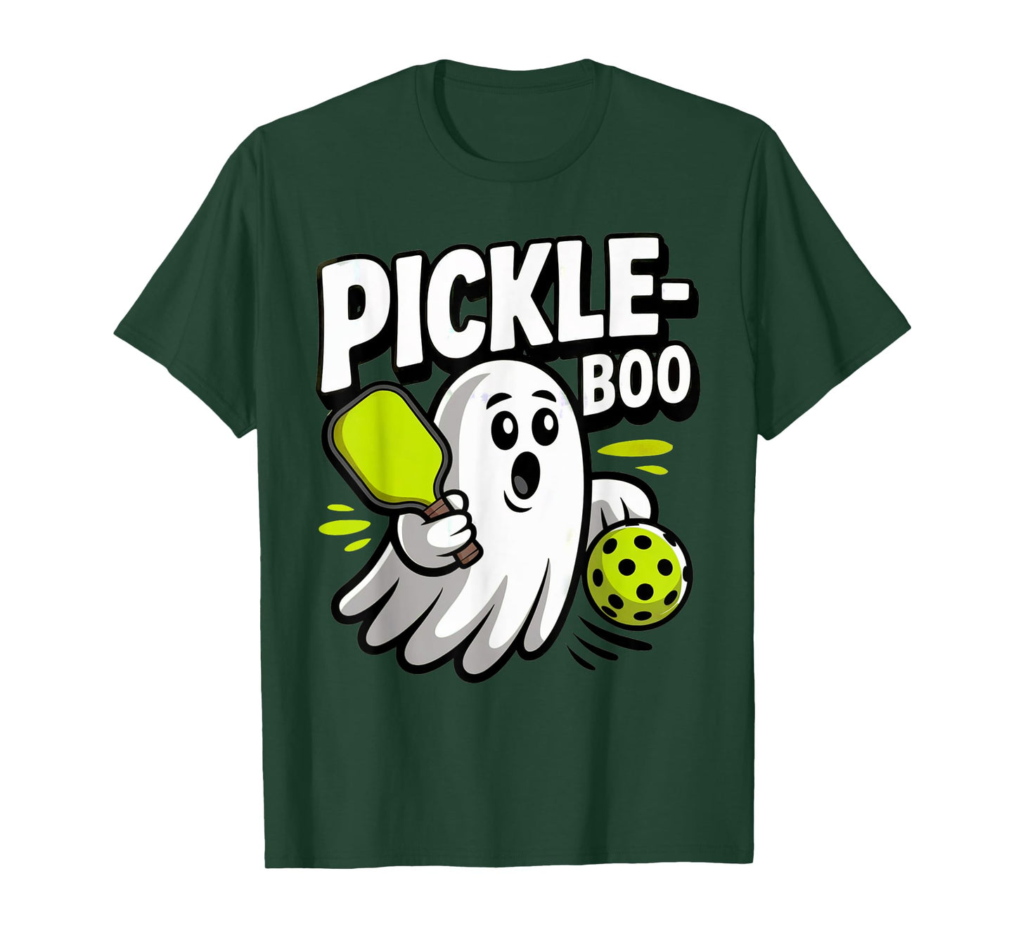 Halloween Pickleball Shirt Men Women Player Pickle Boo Ghost T-Shirt
